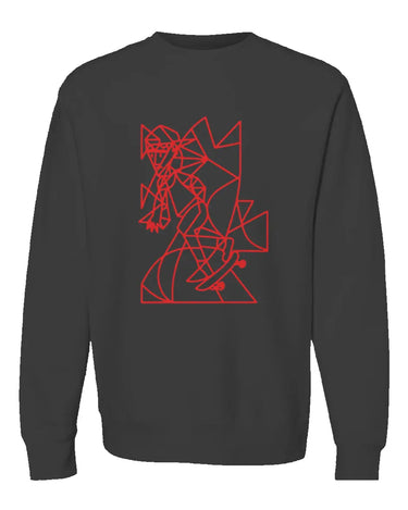 Cubist Skateboarder Premium Heavyweight Non-Hooded Sweatshirt