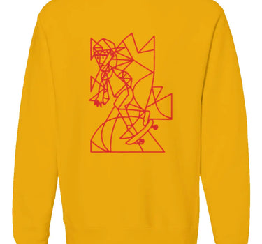 Cubist Skateboarder Premium Heavyweight Non-Hooded Sweatshirt