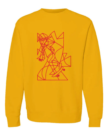 Cubist Skateboarder Premium Heavyweight Non-Hooded Sweatshirt