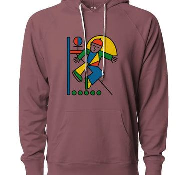 Defy Gravity Man Sliding on Railing Loopback Terry Hooded Sweatshirt