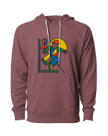 Defy Gravity Man Sliding on Railing Loopback Terry Hooded Sweatshirt