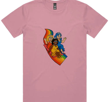Drag Queens Riding Rainbow Pride Short Sleeve Staple T-Shirt