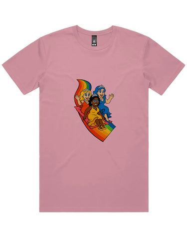 Drag Queens Riding Rainbow Pride Short Sleeve Staple T-Shirt