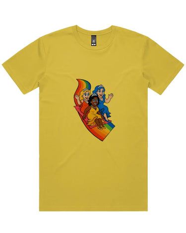 Drag Queens Riding Rainbow Pride Short Sleeve Staple T-Shirt
