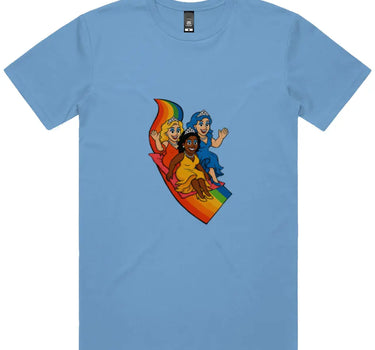 Drag Queens Riding Rainbow Pride Short Sleeve Staple T-Shirt
