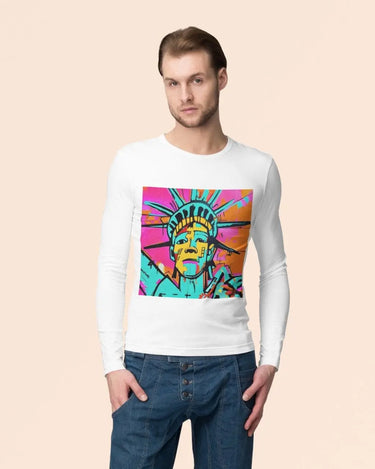 Dystopian Liberty Long Sleeve Crewneck T-Shirt - Mikey Yaw