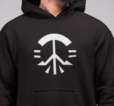 Future Peace Hooded Sweatshirt with Modern Peace Sign - Mikey Yaw