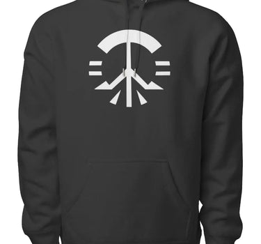 Future Peace Hooded Sweatshirt with Modern Peace Sign - Mikey Yaw