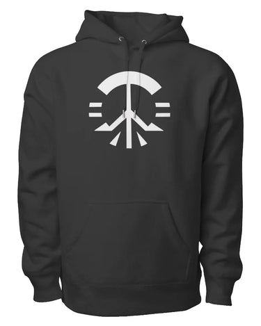 Future Peace Hooded Sweatshirt with Modern Peace Sign - Mikey Yaw