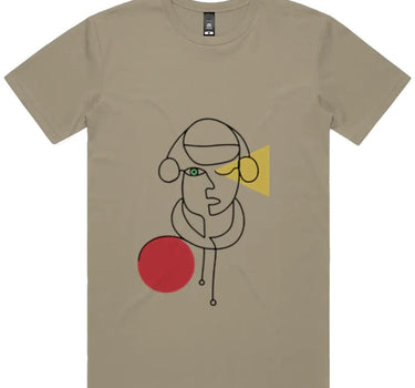 Geometric Line Drawing Short Sleeve Staple T-Shirt