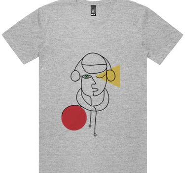 Geometric Line Drawing Short Sleeve Staple T-Shirt