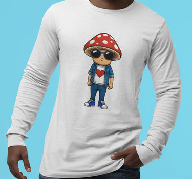 Groovy Mushroom Man Long Sleeve T-Shirt Mikey Yaw