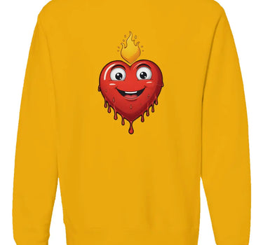 Happy Sacred Heart Premium Heavyweight Non-Hooded Sweatshirt - Mikey Yaw