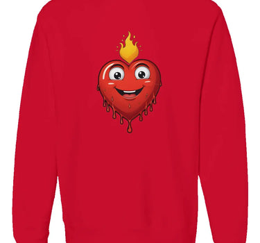 Happy Sacred Heart Premium Heavyweight Non-Hooded Sweatshirt - Mikey Yaw