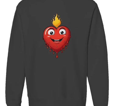 Happy Sacred Heart Premium Heavyweight Non-Hooded Sweatshirt - Mikey Yaw