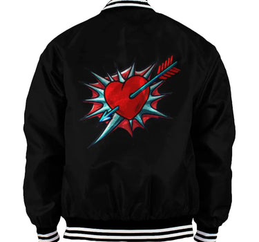 Heart & Arrow Mens Varsity Bomber Jacket