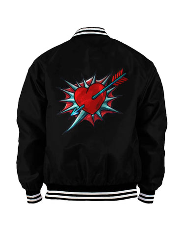 Heart & Arrow Mens Varsity Bomber Jacket