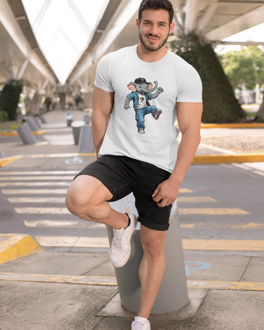 Hipster Elephant Short Sleeve Staple T-Shirt Mikey Yaw