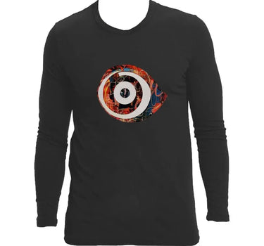 Long Sleeve T-Shirt with Abstract Eye Design - Mikey Yaw