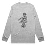 Low Pose in Headphones Scribble Drawing Long Sleeve Staple T-Shirt