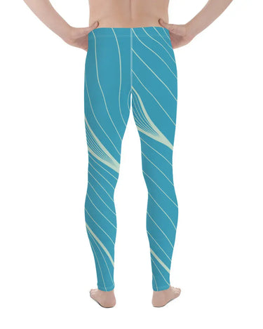 Men's Blue Abstract Leggings Mikey Yaw