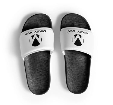 Men’s White with Black Monogram Slides Mikey Yaw