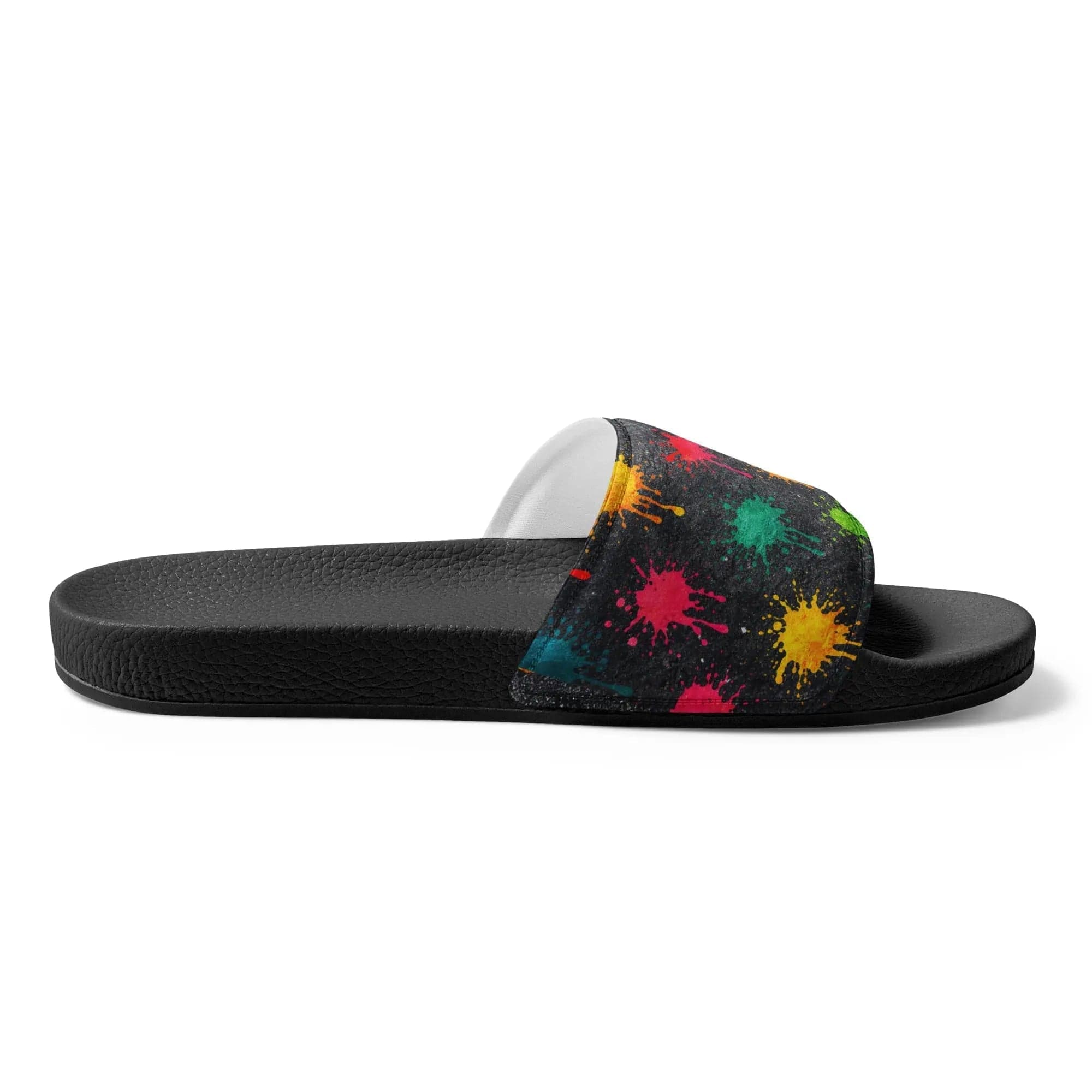 Paint Riot Paint Riot Men's Slides | Mikey Yaw Color Splash Streetwear Slides