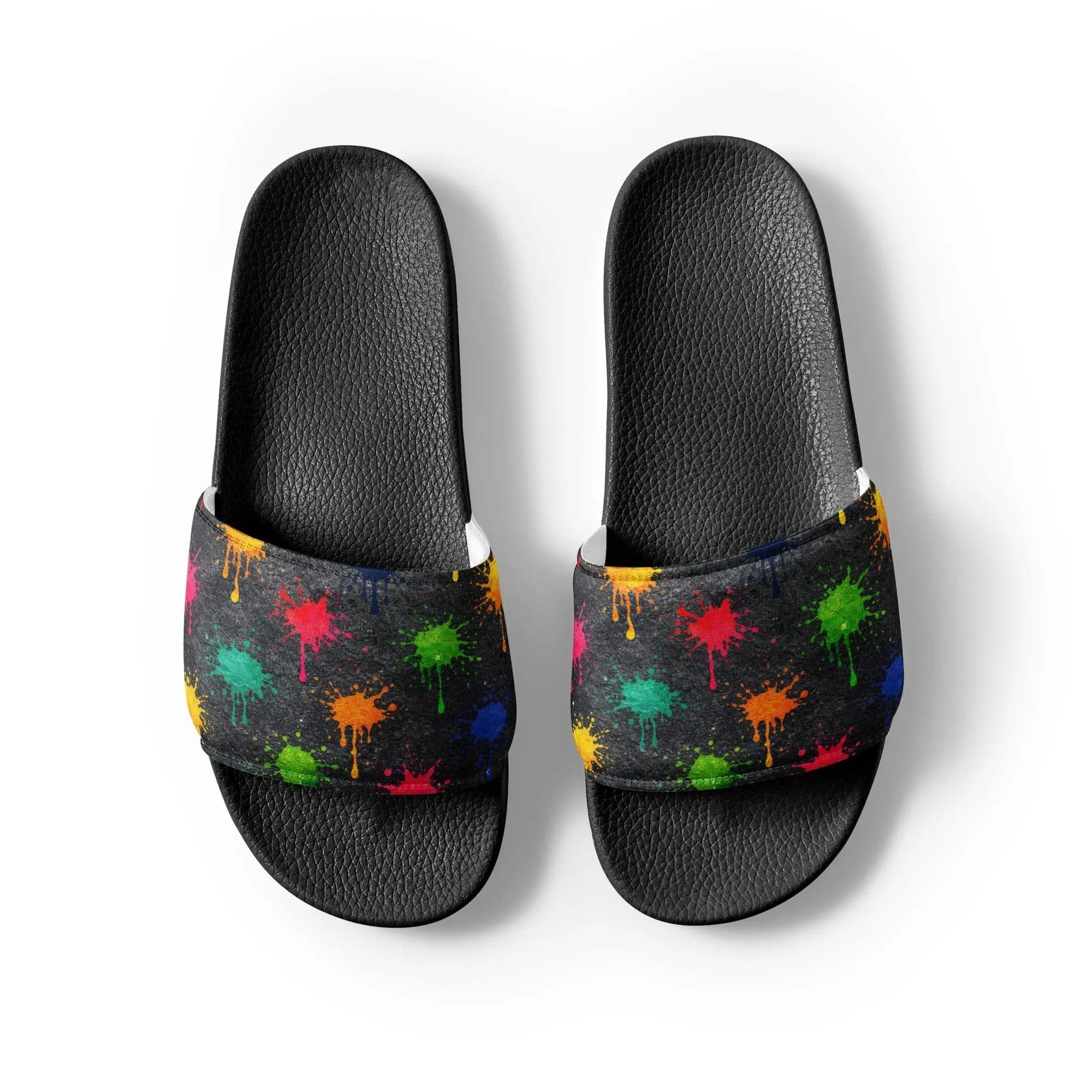 Paint Riot Paint Riot Men's Slides | Mikey Yaw Color Splash Streetwear Slides