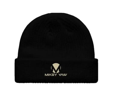 Mikey Yaw Beanie Hat with Tan Monogram - Mikey Yaw