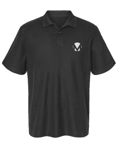 Monogram Cotton Black Pique Polo Short Sleeve Shirt Apliiq