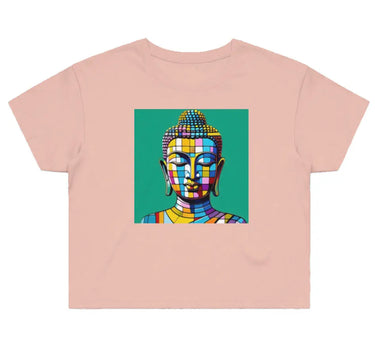 Mosaic Buddha Women's Street Crop T-Shirt