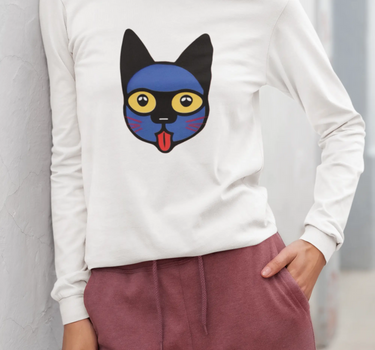 Naughty Kitty Long Sleeve T-Shirt Apliiq