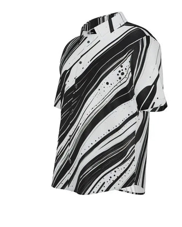 Oil Slick Button Down Short Sleeve Shirt | Mikey Yaw