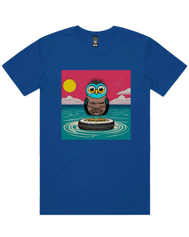Owl Floating on Tire Short Sleeve Staple T-Shirt - Mikey Yaw