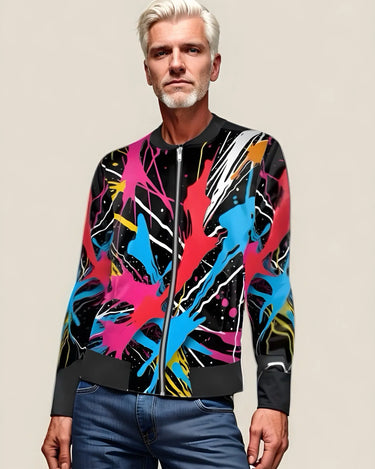 Paint Splatter Bomber Jacket Mikey Yaw