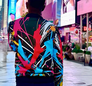 Paint Splatter Bomber Jacket Mikey Yaw