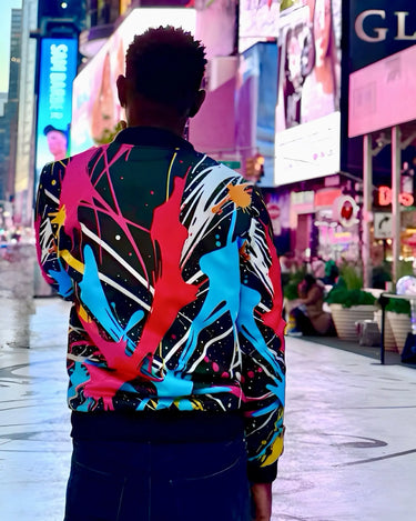 Paint Splatter Bomber Jacket Mikey Yaw