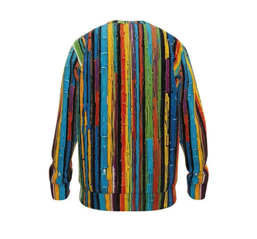 Painted Lines All Over Print Sweater Contrado