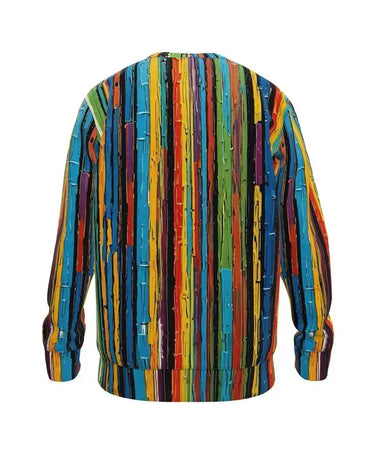 Painted Lines All Over Print Sweater Contrado