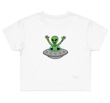 Partying Alien Women's Street Crop T-Shirt