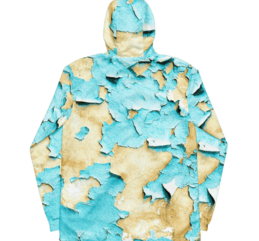 Windbreaker Jacket - Blue Peeling Paint Windbreaker | Mikey Yaw
