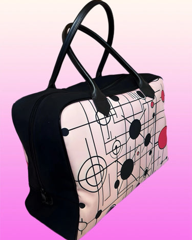 Pink Abstract Holdall Travel Bag Mikey Yaw