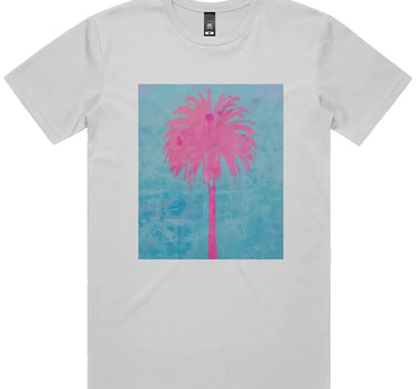 Pink Palm Tree short Sleeve Staple T-Shirt Apliiq