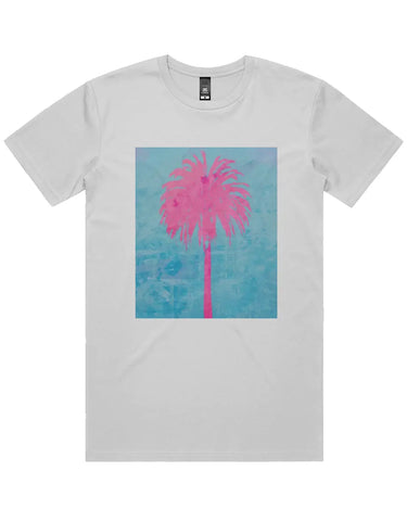 Pink Palm Tree short Sleeve Staple T-Shirt Apliiq