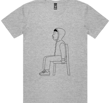 Profile of Man in Hoodie Short Sleeve Staple T-Shirt