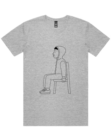 Profile of Man in Hoodie Short Sleeve Staple T-Shirt