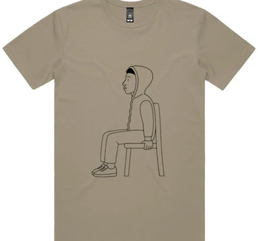 Profile of Man in Hoodie Short Sleeve Staple T-Shirt