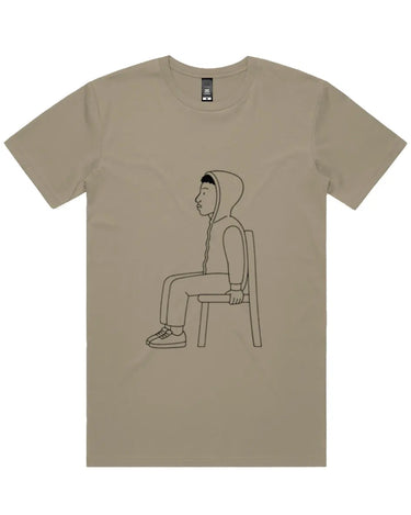 Profile of Man in Hoodie Short Sleeve Staple T-Shirt