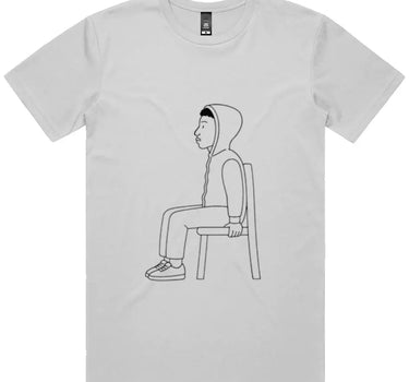 Profile of Man in Hoodie Short Sleeve Staple T-Shirt