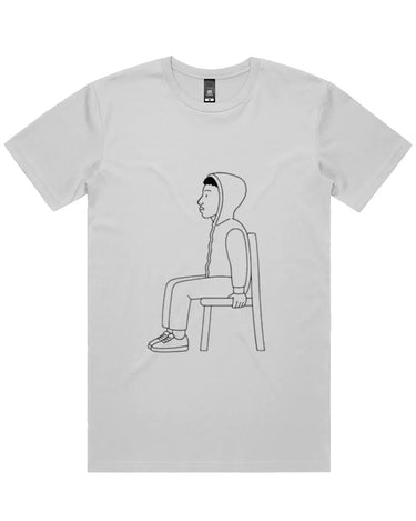 Profile of Man in Hoodie Short Sleeve Staple T-Shirt